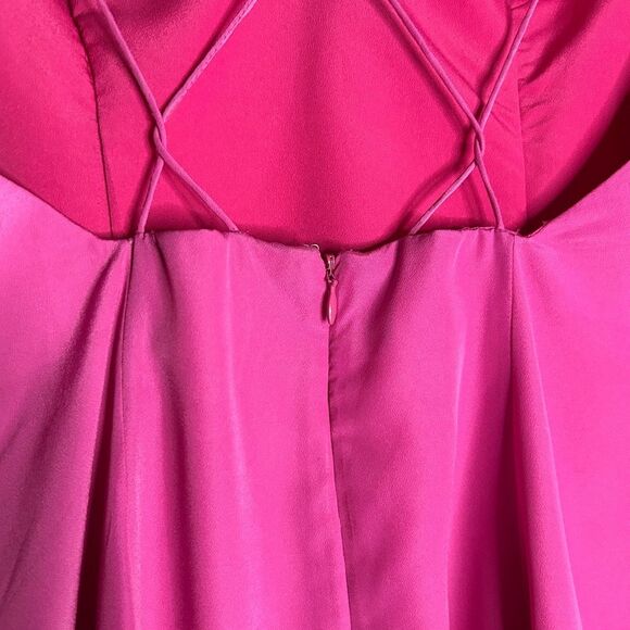 Keepsake The Label Hot Pink Strappy Back Mini Dress - Picture 7 of 11